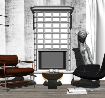 精品客厅设计家具模型 (96)